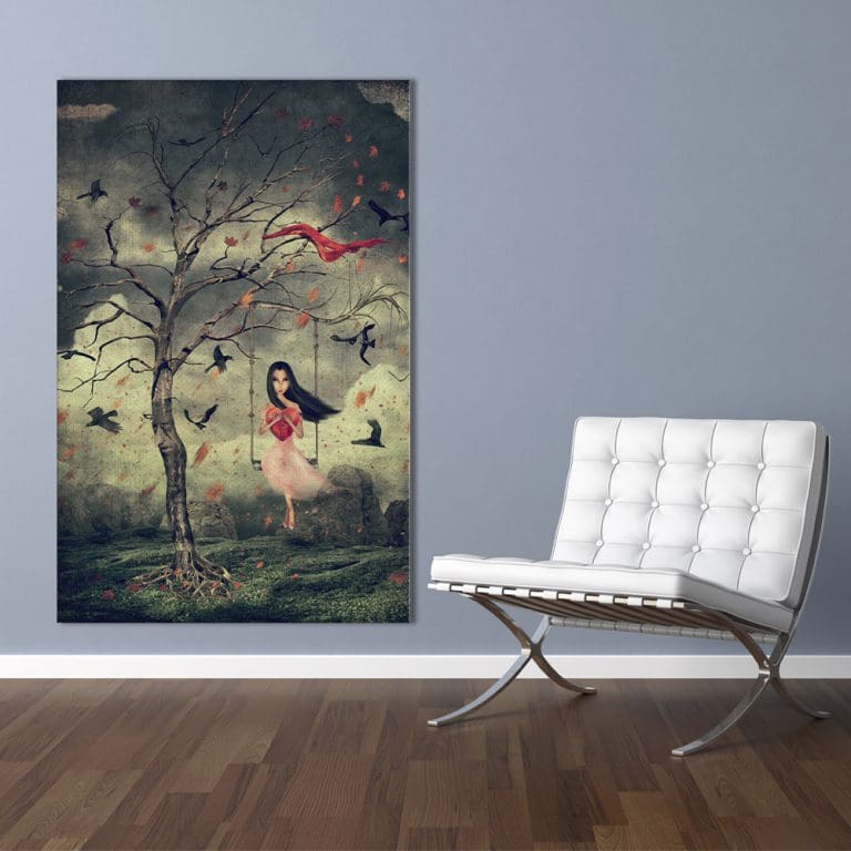 Πίνακας Ζωγραφικής Lonely Girl On A Swing – Decotek 180596-0