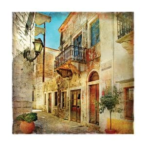 Πίνακας Ζωγραφικής Beautiful Old Street In Greece - Decotek 180651-125193