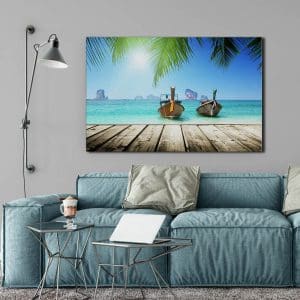 Πίνακας Ζωγραφικής Beach Boats In Andaman Sea - Decotek 180668-0
