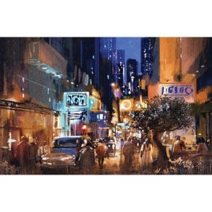 Πίνακας Ζωγραφικής City By Night - Decotek 180682-124841