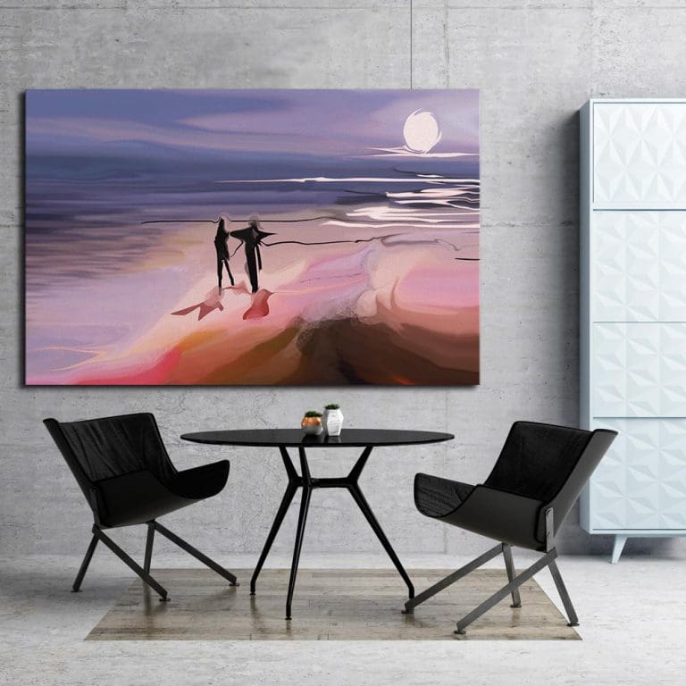 Πίνακας Ζωγραφικής Couple Walking By The Sea - Decotek 180690-0