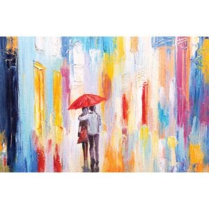 Πίνακας Ζωγραφικής Couple Walking In The Rain - Decotek 180691-124905
