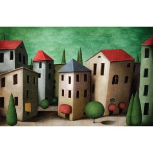 Πίνακας Ζωγραφικής Cute Little Houses - Decotek 180692-124909