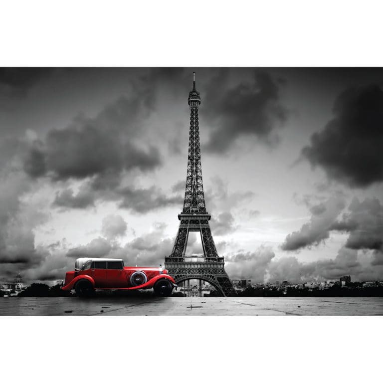 Πίνακας Ζωγραφικής Eiffel Tower And Retro Car - Decotek 180696-124925