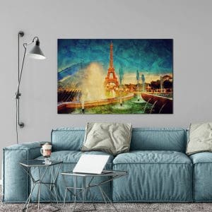 Πίνακας Ζωγραφικής Grunge Eiffel - Decotek 180700-0