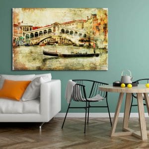 Πίνακας Ζωγραφικής Grunge Venice Canals - Decotek 180703-0