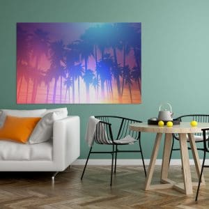 Πίνακας Ζωγραφικής Palm Sunset – Decotek 180719-0