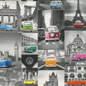 Ταπετσαρία Τοίχου Vintage Αυτοκίνητα - P+S International, Collage - Decotek 42509-10-0