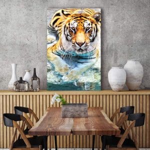 Πίνακας Ζωγραφικής Bengal Tiger Near The Water – Decotek 180817-0