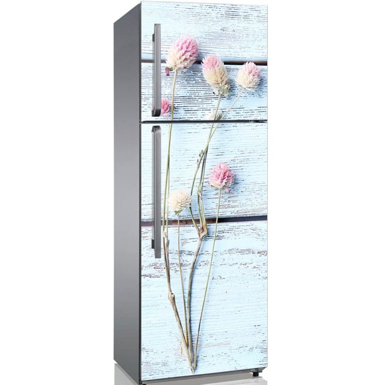 Αυτοκόλλητο Ψυγείου Άνθη σε Γαλάζιο Ξύλο - Decotek 19193-0