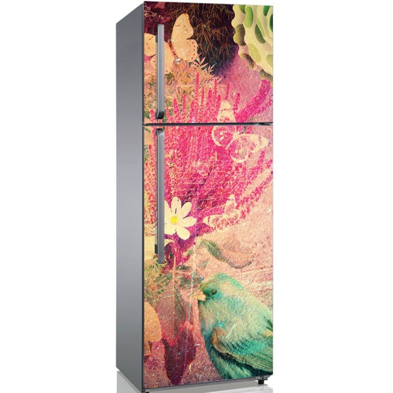 Αυτοκόλλητο Ψυγείου Λουλούδια και Πουλιά - Decotek 19199-0