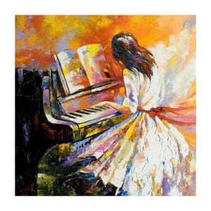 Πίνακας Ζωγραφικής Girl Playing Piano - Decotek 180905-131958