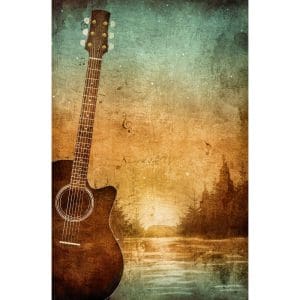 Πίνακας Ζωγραφικής Grunge Guitar – Decotek 180917-131822