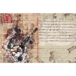 Πίνακας Ζωγραφικής Grunge Music Postcard - Decotek 180922-132022