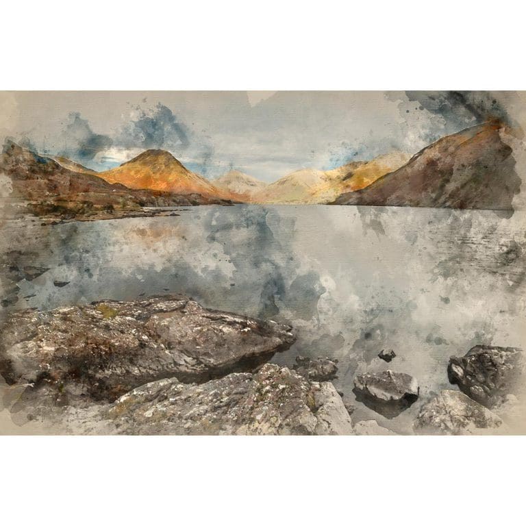 Πίνακας Ζωγραφικής Ελαιογραφία με Λίμνη - Decotek 180997-132322