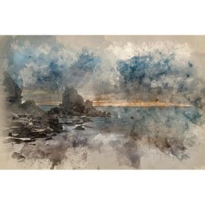 Πίνακας Ζωγραφικής Ελαιογραφία με Βραχώδης Παραλία - Decotek 180998-132326