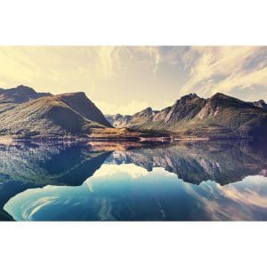Πίνακας Ζωγραφικής Καλοκαιρινό Τοπίο Βουνών στην Νορβηγία - Decotek 181003-132342