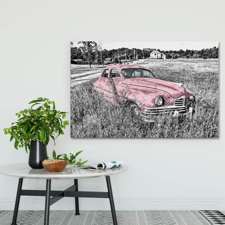 Πίνακας Ζωγραφικής Παλιό Ροζ Αυτοκίνητο - Decotek 181012-0