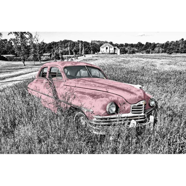 Πίνακας Ζωγραφικής Παλιό Ροζ Αυτοκίνητο - Decotek 181012-132378