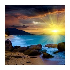 Πίνακας Ζωγραφικής Ηλιοβασίλεμα Δίπλα απο την Θάλασσα - Decotek 181071-132942
