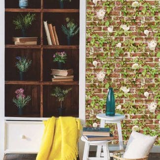 Ταπετσαρία Τοίχου Τούβλα και Φυτά - AS Creation, Authentic Walls 2 - Decotek 365721-138533