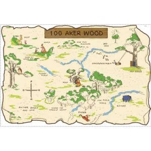 Παιδικό Αυτοκόλλητο 100 Aker Wood Map - Decotek 0719RMK1502SLM-141338