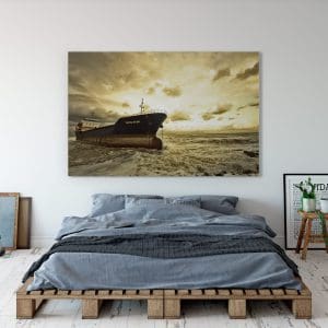Πίνακας Ζωγραφικής Πλοίο με Άγρια Θάλασσα - Decotek 190961-0