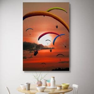 Πίνακας Ζωγραφικής Πετώντας στο Ηλιοβασίλεμα – Decotek 191031-0