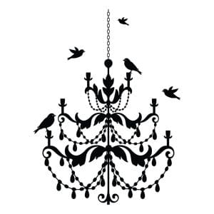 Αυτοκόλλητο Τοίχου Chandelier With Birds - Decotek 09514-145909