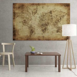 Πίνακας Ζωγραφικής Παλαιομένος Παγκόσμιος Χάρτης - Decotek 16990-0