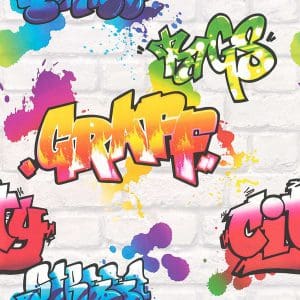 Ταπετσαρία Τοίχου Τούβλα, Graffity - Rasch, Kids & Teens 3 - Decotek 272901-0