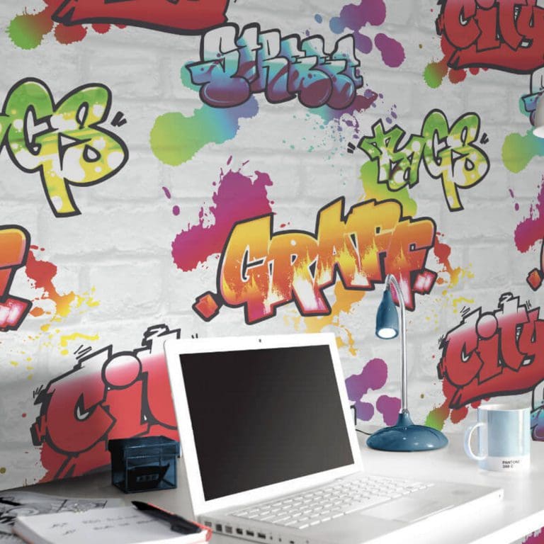 Ταπετσαρία Τοίχου Τούβλα, Graffity - Rasch, Kids & Teens 3 - Decotek 272901-160884
