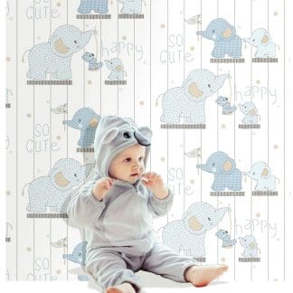 Παιδική Ταπετσαρία Τοίχου Ριγέ με Ζωάκια – Parato, Mondo Baby – Decotek 13020 -170541