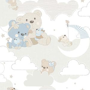 Παιδική Ταπετσαρία Τοίχου Ζωάκια στα Σύννεφα – Parato, Mondo Baby – Decotek 13037-0