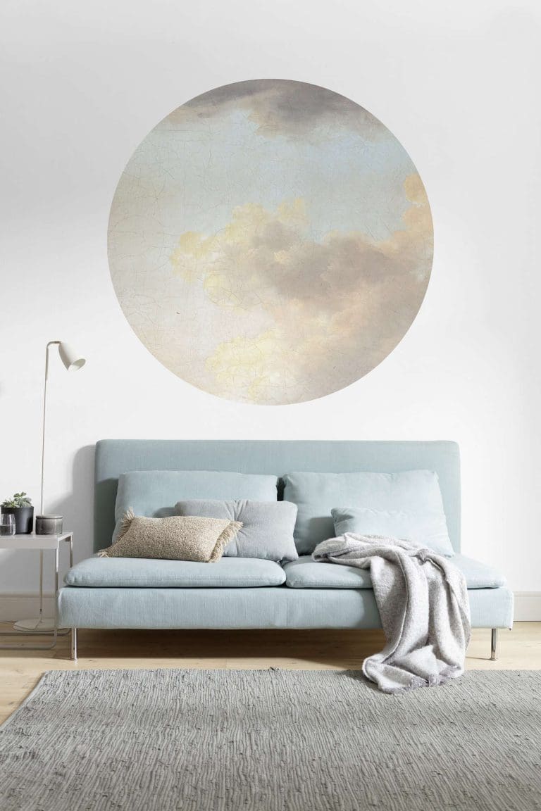 Στρόγγυλη Φωτοταπετσαρία Τοίχου Σύννεφα - Komar, DOT - Decotek D1-014 (Ø 125 cm)-173768