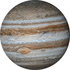 Στρόγγυλη Φωτοταπετσαρία Τοίχου Πλανήτης Δίας - Komar, DOT - Decotek D1-017 (Ø 125 cm)-0