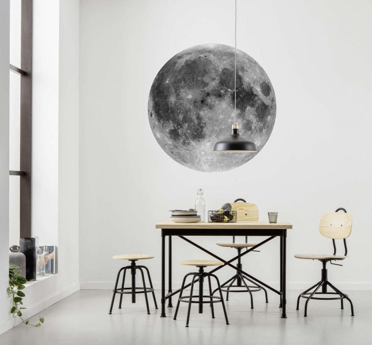 Στρόγγυλη Φωτοταπετσαρία Τοίχου Φεγγάρι - Komar, DOT - Decotek D1-019 (Ø 125 cm)-173784