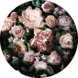 Στρόγγυλη Φωτοταπετσαρία Τοίχου Λουλούδια - Komar, DOT - Decotek D1-032 (Ø 125 cm)-0