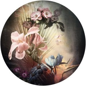 Στρόγγυλη Φωτοταπετσαρία Τοίχου Λουλούδια - Komar, DOT - Decotek D1-036 (Ø 125 cm)-0
