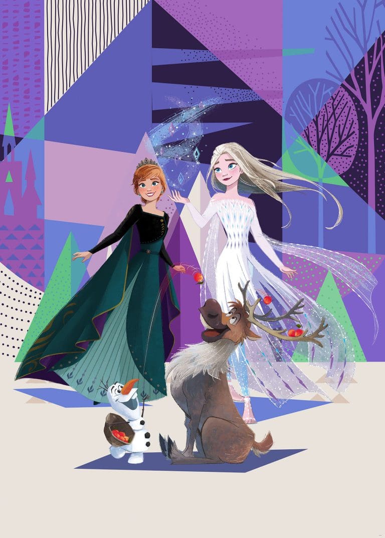 Παιδική Φωτοταπετσαρία Τοίχου Frozen, Anna & Elsa - Komar - Decotek IADX4-059 (200cm x 280cm)-0