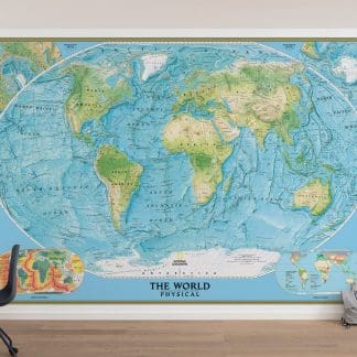 Φωτοταπετσαρία Τοίχου Παγκόσμιος Χάρτης - Komar - Decotek IANGX8-017 (400cm x 280cm)-173220
