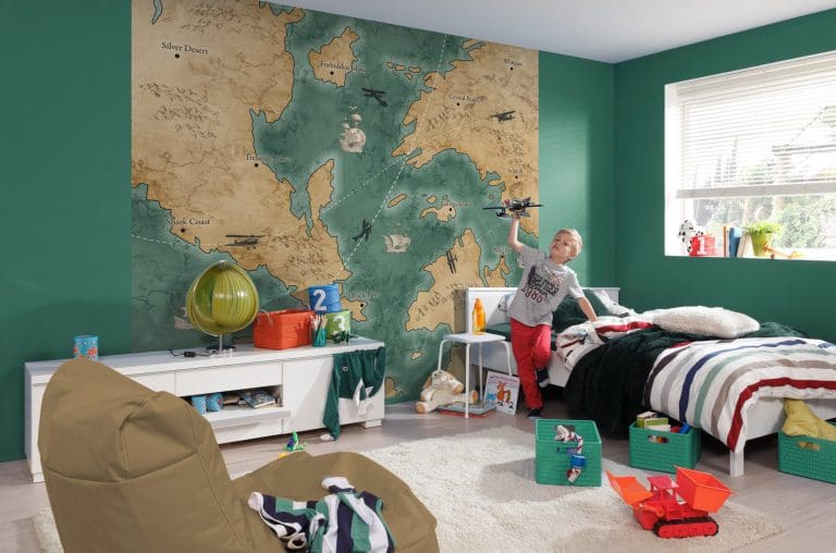Παιδική Φωτοταπετσαρία Τοίχου Παλαιομένος Χάρτης - Komar - Decotek IAX6-0029 (300cm x 280cm)-173140