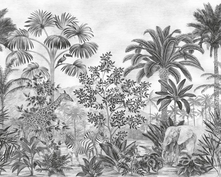 Φωτοταπετσαρία Τοίχου Τροπικά Φυτά και Ζώα της Ζούγκλας - Komar - Decotek IAX7-0035 (350cm x 280cm)-0