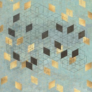 Φωτοταπετσαρία Τοίχου Μοντέρνο Γεωμετρικό Μοτίβο με Χρυσό - Komar - Decotek INX4-049 (200cm x 280cm)-0
