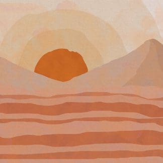 Φωτοταπετσαρία Τοίχου Ζωγραφισμένα Βουνά και Ήλιος - Komar - Decotek INX8-040 (400cm x 280cm)-0