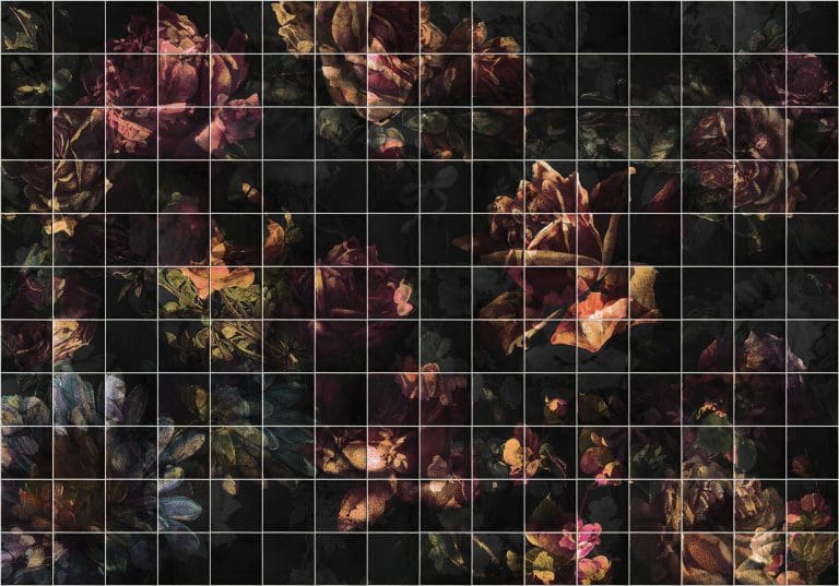 Φωτοταπετσαρία Τοίχου Πλακάκι με Φλοράλ Μοτίβο - Komar - Decotek INX8-080 (400cm x 280cm)-0