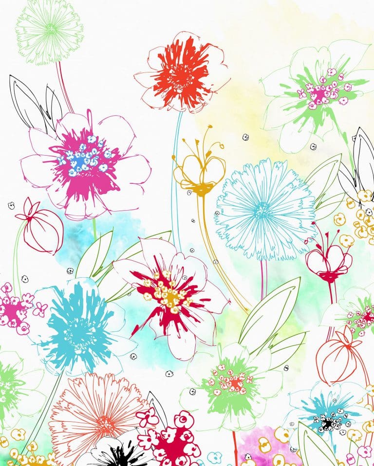 Φωτοταπετσαρία Τοίχου Πολύχρωμα Λουλούδια - Komar - Decotek x4-1032-0