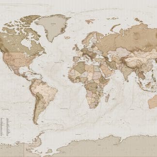 Φωτοταπετσαρία Τοίχου Παγκόσμιος Χάρτης - Komar - Decotek x7-1015 (350cm x 250cm)-0