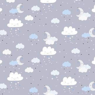 Παιδική Ταπετσαρία Τοίχου Σύννεφα και Αστεράκια – AS Creation, Little Love (1005x53cm)– Decotek 381252-0