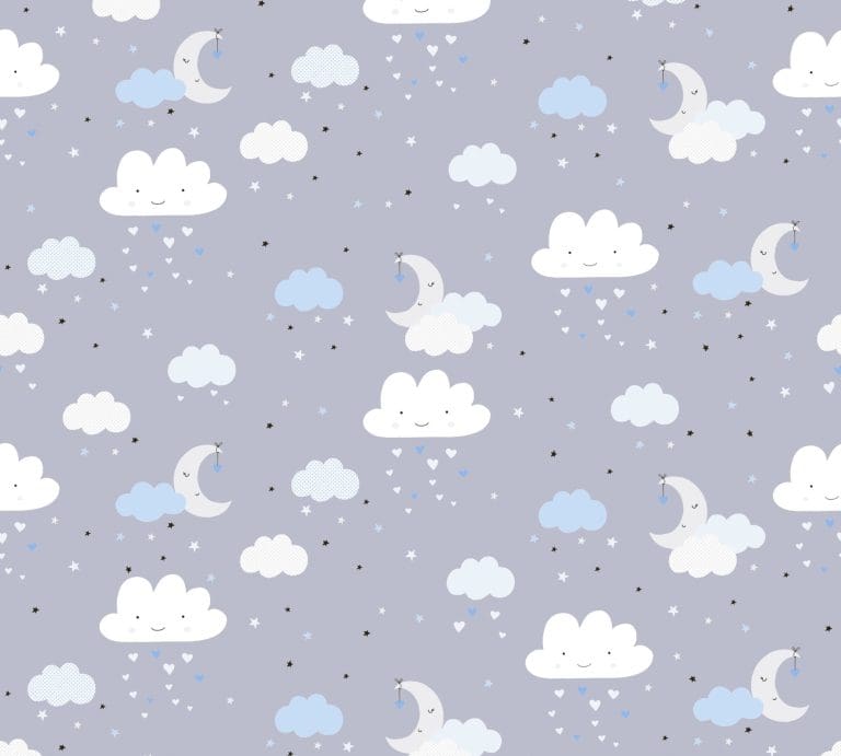 Παιδική Ταπετσαρία Τοίχου Σύννεφα και Αστεράκια – AS Creation, Little Love (1005x53cm)– Decotek 381252-0